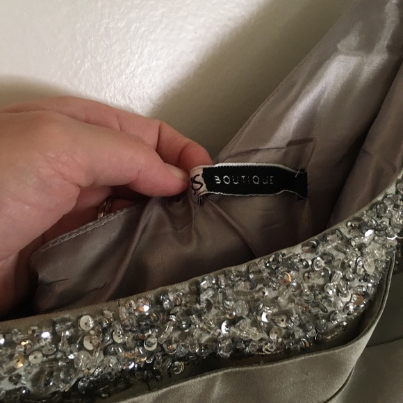 JS collections silver beaded gown medium - Picture 6 of 8